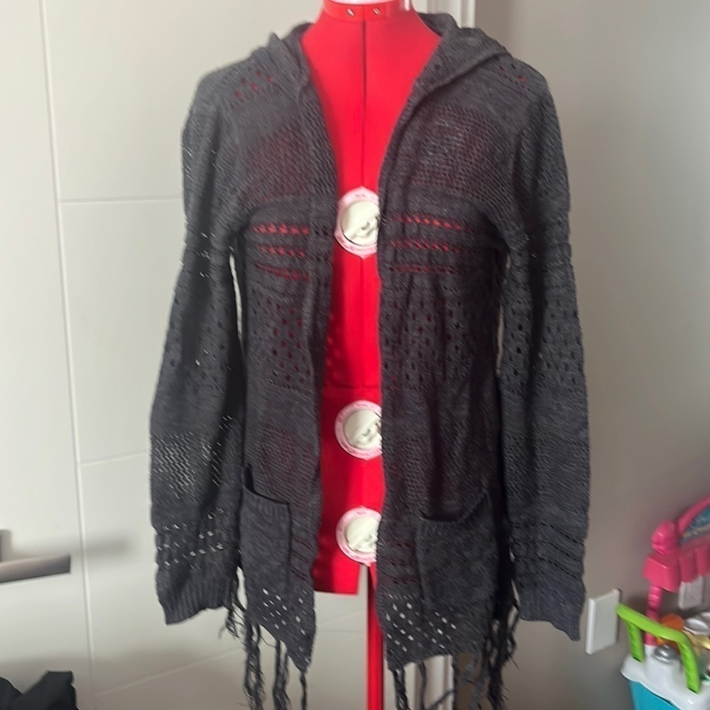 XL12 Blue crush loose knit cardigan